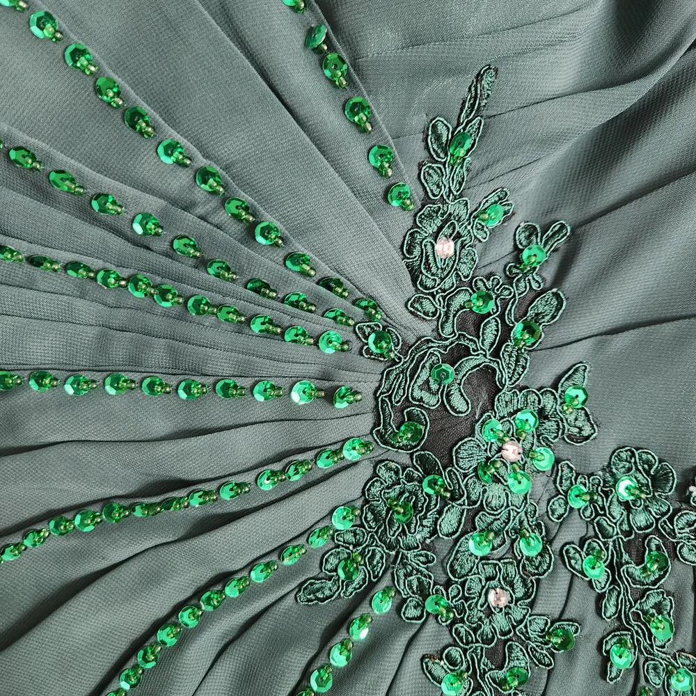 JJs House Emerald Green Wedding Dress - Picture 3 of 8